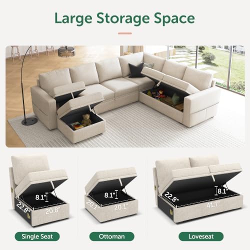 HONBAY Modular Sectional Sleeper Sofa - Image 4