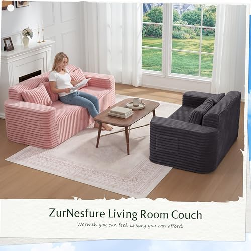 ZurNesfure Sofa Couch Loveseat Boneless Sofa - Image 6