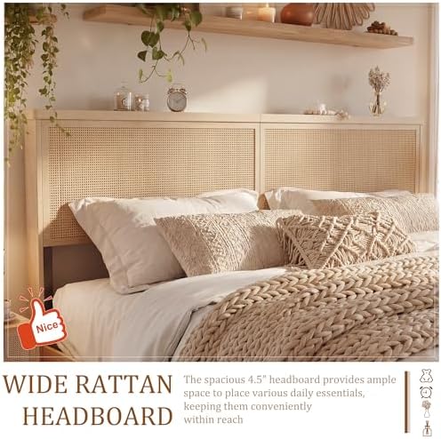 Brafab Natural Rattan King Bed Frame - Image 5