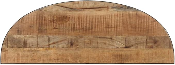 Industrial Style Side Table, Natural Solid Mango Wood, Lacquered Finish - Image 6