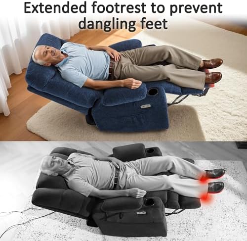 MCombo Power Lift Recliner Elderly, Fabric R7289 - Image 4