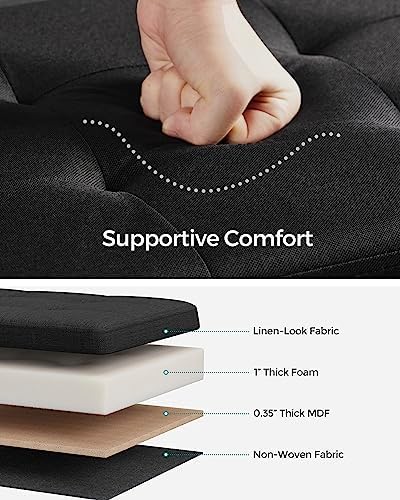 SONGMICS 30 Inches Folding Storage Ottoman Bench, Load 660 lb - Image 4