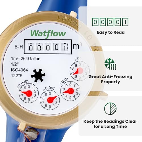 DN15 1/2" NPT Water Meter, Lead Free Meter, Cold Water Meter - Image 5