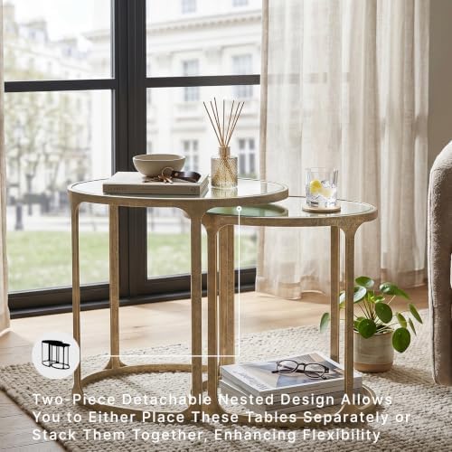 Signature Design by Ashley Irmaleigh Mirrored Nesting Accent Table Set of 2 - Image 5