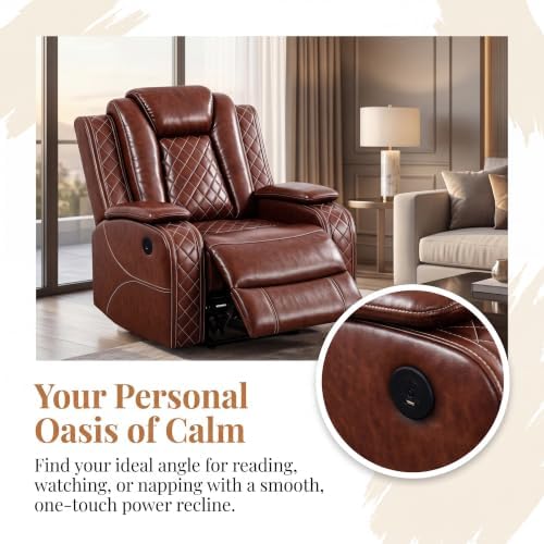 Leather Power Recliner Sofa Set - Image 3