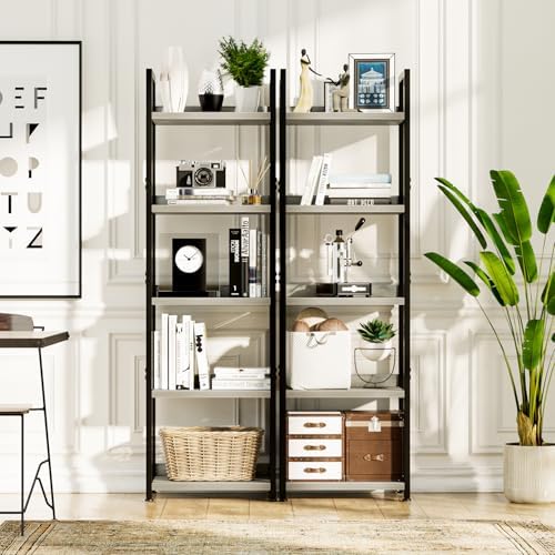 NUMENN Narrow Bookshelf, 5 Tier Freestanding Shelving Unit - Image 2