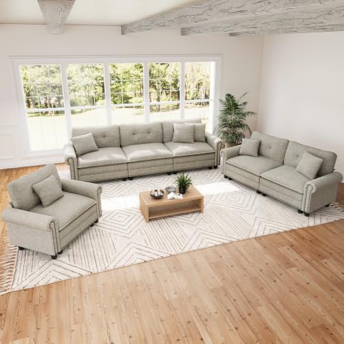 SUNSHINE VALLEY Modular Sectional Sofa Set Living Room 3-Piece Deep Seats by SUNSHINEVALLEY