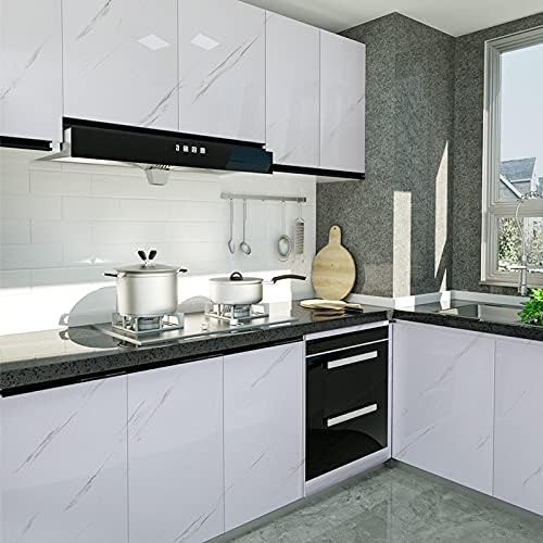 Marble Contact Paper White Peel and Stick Wallpaper 23.6"×197" - Image 4