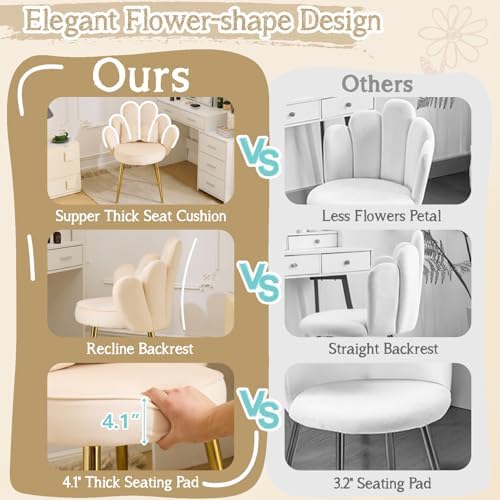 VINGLI Petal Makeup Vanity Chair - Image 3