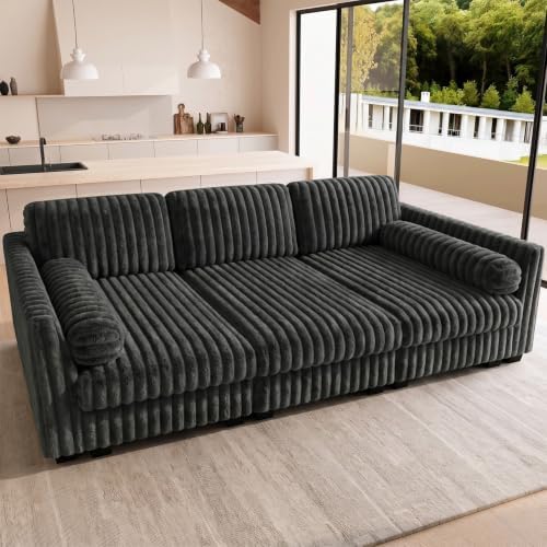 Belffin Plush Corduory Sectional Sleeper Sofa by Belffin
