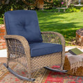 MEETWARM Outdoor Wicker Rocking Chair, Rattan Patio Rocker Chairs by MEETWARM