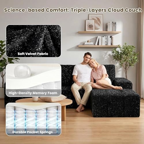 114" Cloud Sectional Boneless Modular Sofas - Image 4