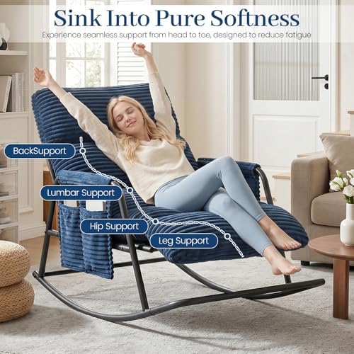 Oversized Corduroy Rocking Chair - Image 5
