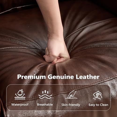 HAOMARKETS Premium Genuine Leather Power Recliner Chair - Image 3