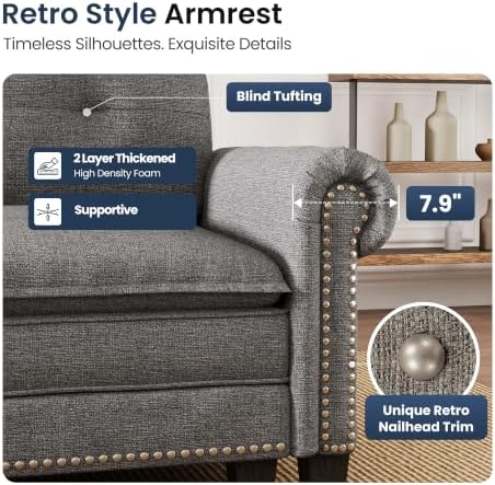 PHI VILLA 150" Oversized Modular Sectional Couch U Shaped - Image 5