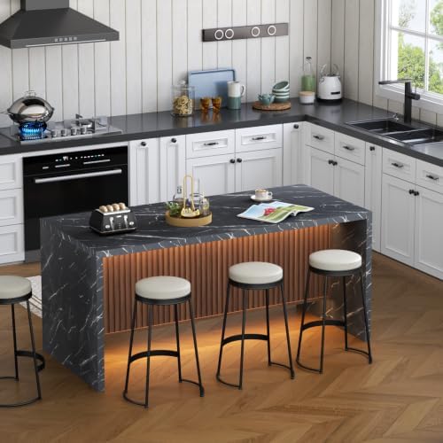 71" Large Imitation Marble Dining Table - Image 3