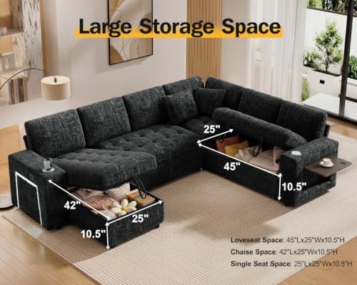 Vipbear 111" Modular Sectional Sleeper Sofa - Image 6