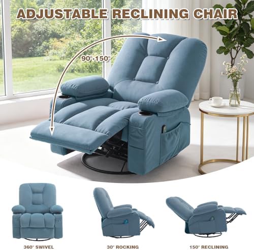 Rocker Recliner Chairs with Massage and Heat - Image 7
