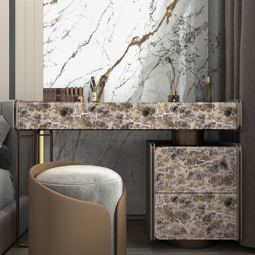 Brown Marble Contact Paper Peel and Stick Wallpaper - Image 6