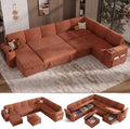 Vipbear 130" Modular Sectional Sleeper Sofa by VipbearLiving