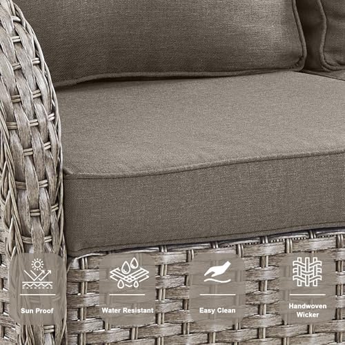 Belord 6 Pieces Wicker Patio Conversation Sets - Image 5