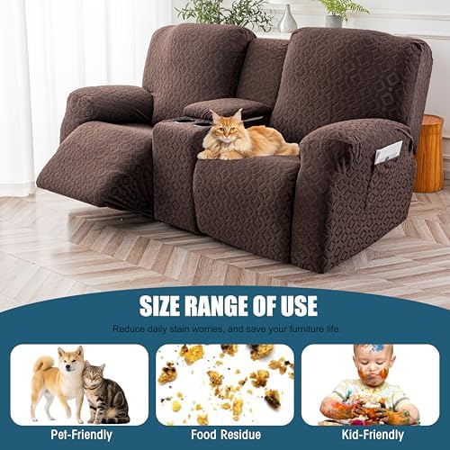 Genina Waterproof Recliner Loveseat Cover, 2 Seat - Image 6