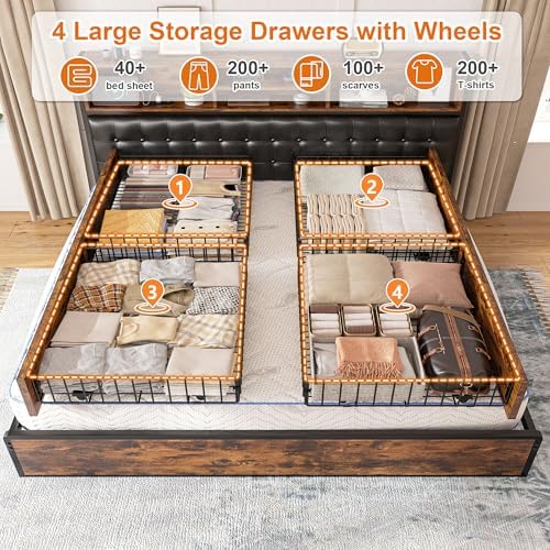 EnHomee King Size Bed Frame - Image 3