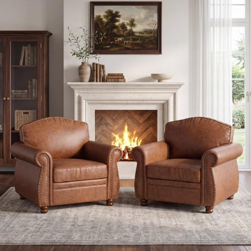 Vintage Oversized Faux Leather Chair - Image 7