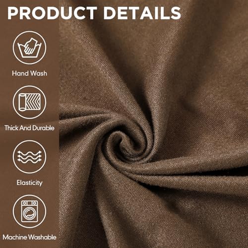 Peryiter 3 Pcs Couch and Loveseat Sofa Covers, Milk Silk - Image 3
