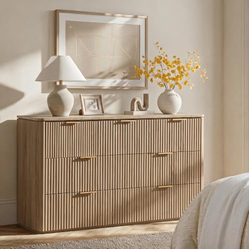 Fluted 7 Drawer Dresser for Bedroom - Image 4