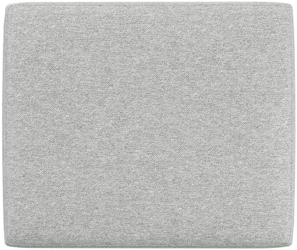 SIMPLIHOME Morrison 33" Wide Woven-Blend Rectangle Ottoman in Mist Grey - Image 6