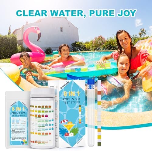 Salt-Water Pool Test Strips Kit: 150 Counts 8-in-1 - Image 6