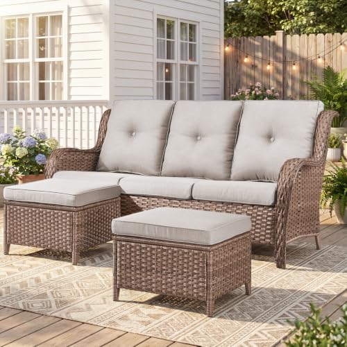 Belord 3-Piece PE Wicker Outdoor Sofa by Belord