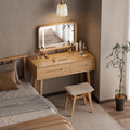 Solid Wood Small Makeup Vanity Desk Mirror by Dongmuwujee