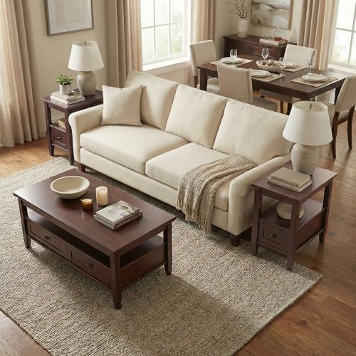 SIMPLIHOME Warm Shaker 14" Wide Solid Wood End Table in Russet Brown - Image 4