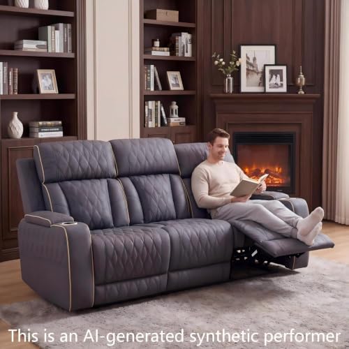 Leather Power Recliner Sofa Set - Image 5
