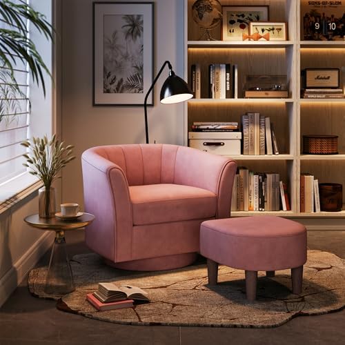 LINSY Large Swivel Accent Chair - Image 5