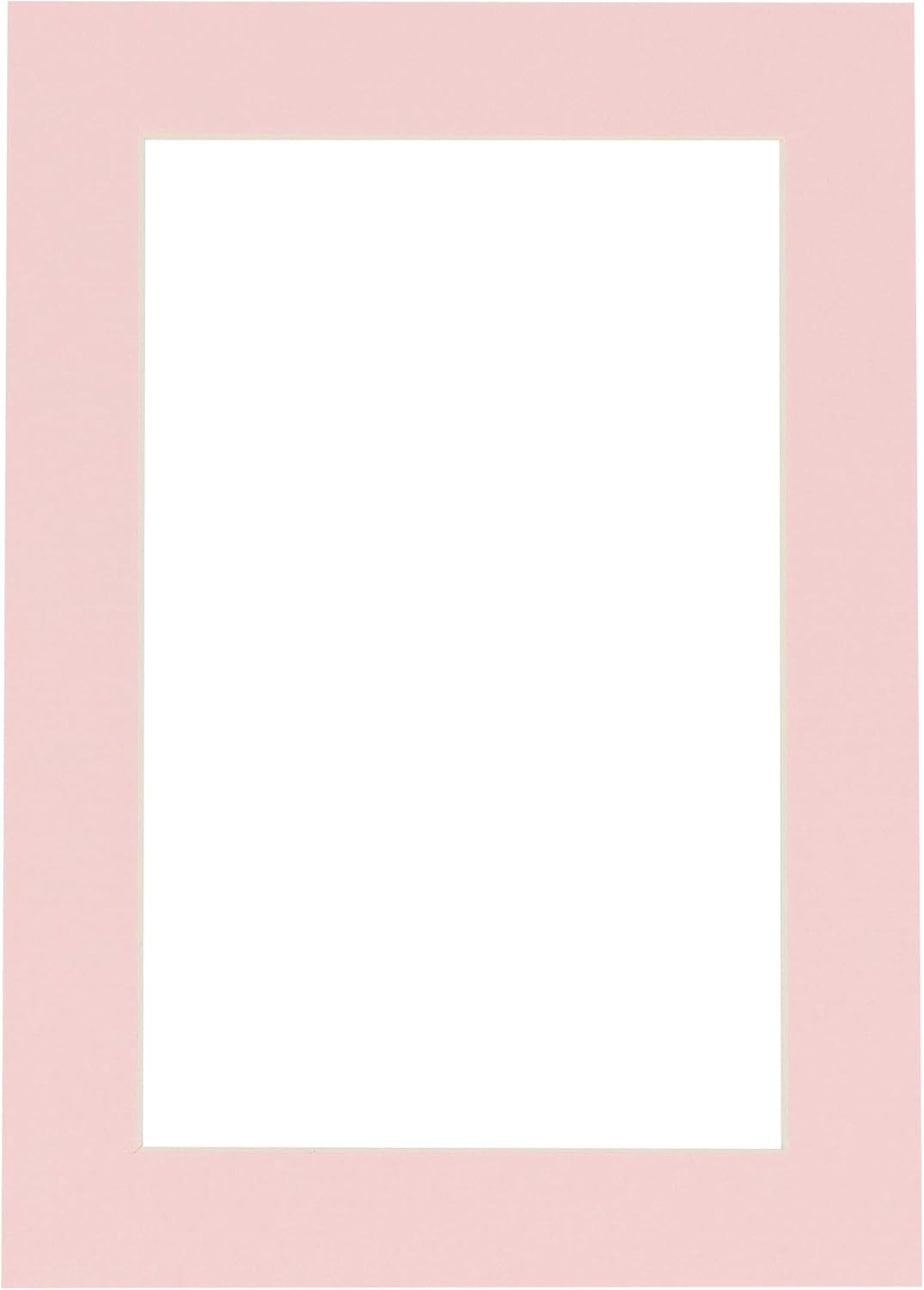 8.5x11 Mat Bevel Cut for 7x9 Photos - Acid Free Soft Pink Precut Matboard - For Pictures, Photos, Framing - 4-ply Thickness