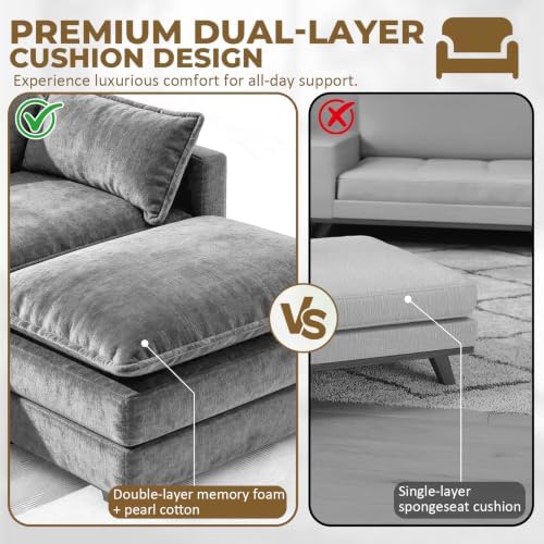 LEVELEVE 112.5" U-Shape Modular Sofa - Image 4