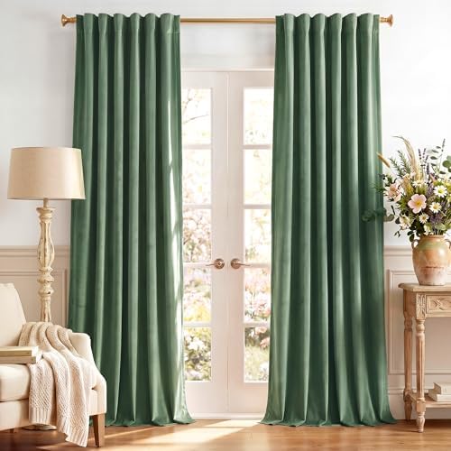 StangH Emerald Green Velvet Thermal Curtains by StangH