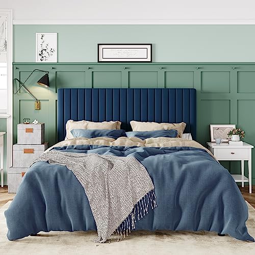 Allewie Full Bed Frame, Velvet Upholstered Platform Bed - Image 3