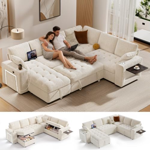 Vipbear 111" Modular Sectional Sleeper Sofa by VipbearLiving
