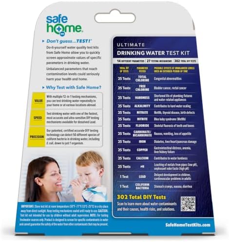 Safe Home® 14-in-1 DIY Ultimate Drinking Water Test Kit – Includes Lead & - Image 2