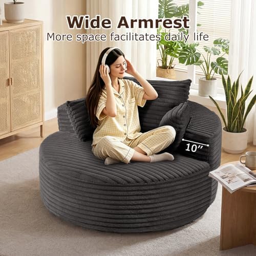 Oversized Chaise Lounge Chair Indoor, Boneless Sleeper Sofa Bed - Image 7