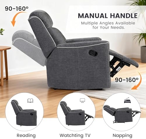 Betsy Furniture Soft Microfiber Manual Reclining Loveseat - Image 5