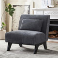 Armless Accent Chair Comfy Upholstered Modern Living Room Side Chair by womina
