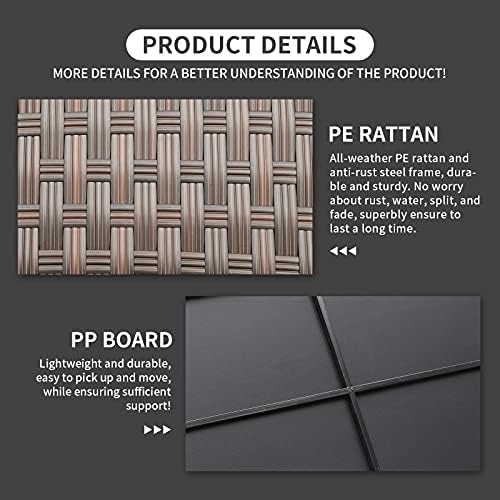 Rattaner Outdoor Storage Table Wicker Patio Coffee Table All-Weather Wicker - Image 4