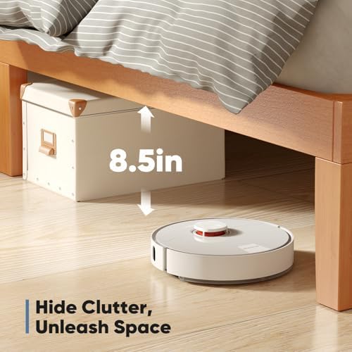 DUMOS Full Size Bed Frame, Solid Wooden 12IN Platform Bed Base - Image 4