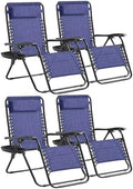 Zero Gravity Chair Set of 4 Oversized Folding Recliner, Padded Anti Gravity by Unknown