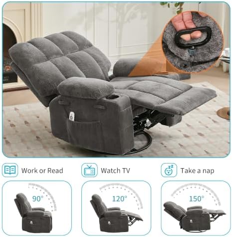 IDEALHOUSE Oversized Rocking Recliner Chair - Image 4